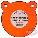 AR-MOR 6" AR500 STEEL GONG - 3/8" THICK STEEL ORANGE ROUND