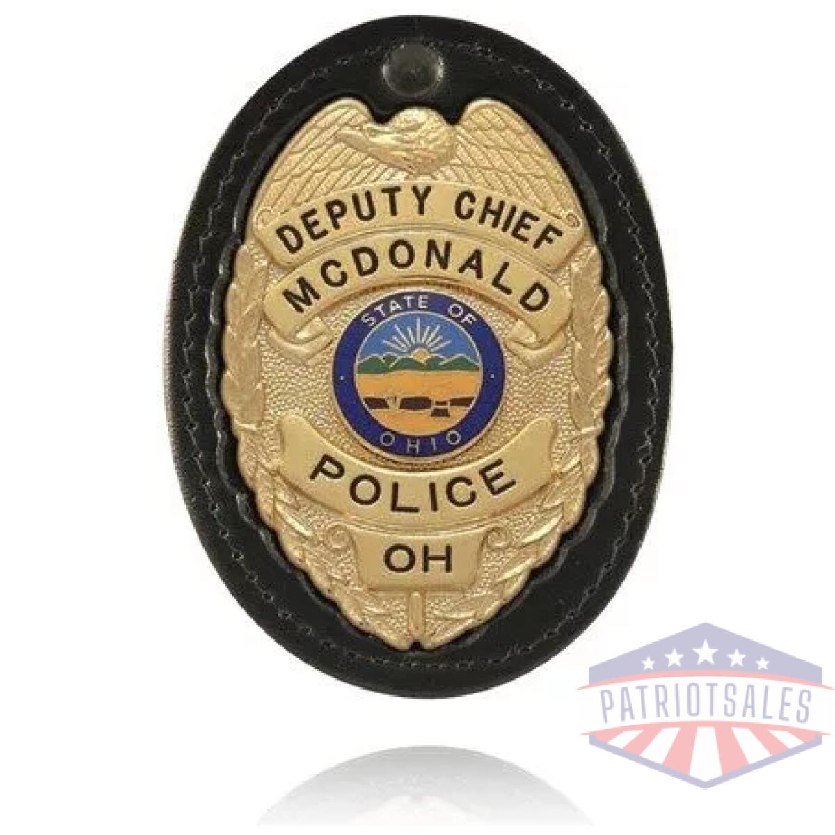 700-4064. Webp - oval recessed badge holder with clip - 700 4064