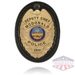 Oval Recessed Badge Holder with Clip