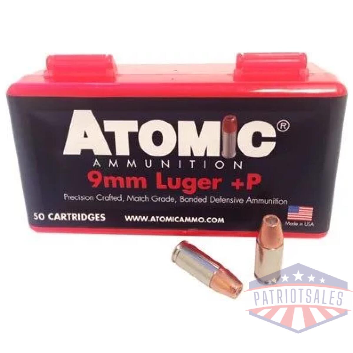 A00409_1. Webp - atomic 9mm luger +p 124gr jhp - 50rd 10bx/cs - a00409 1