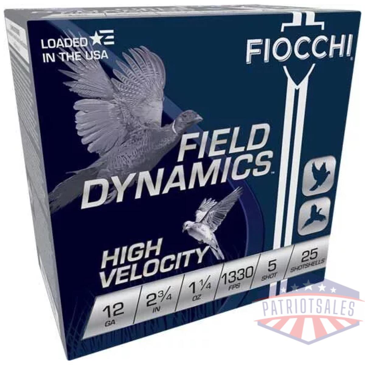 A12hv5. Webp - fiocchi 12ga 2. 75" 1-1/4oz - #5 1330fps 25rd 10bx/cs - a12hv5