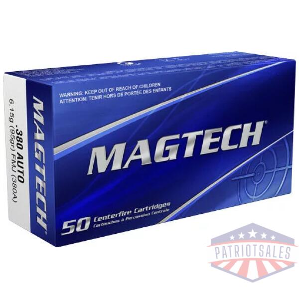 MAGTECH 380 ACP 95GR FMJ - 50RD 20BX/CS