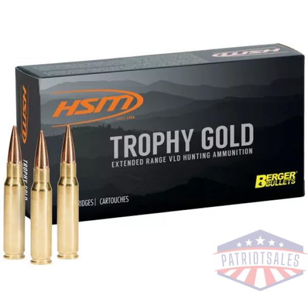 HSM TROPHY GOLD 7MM REM MAG - 168GR BERGER VLD 20RD 20BX/CS