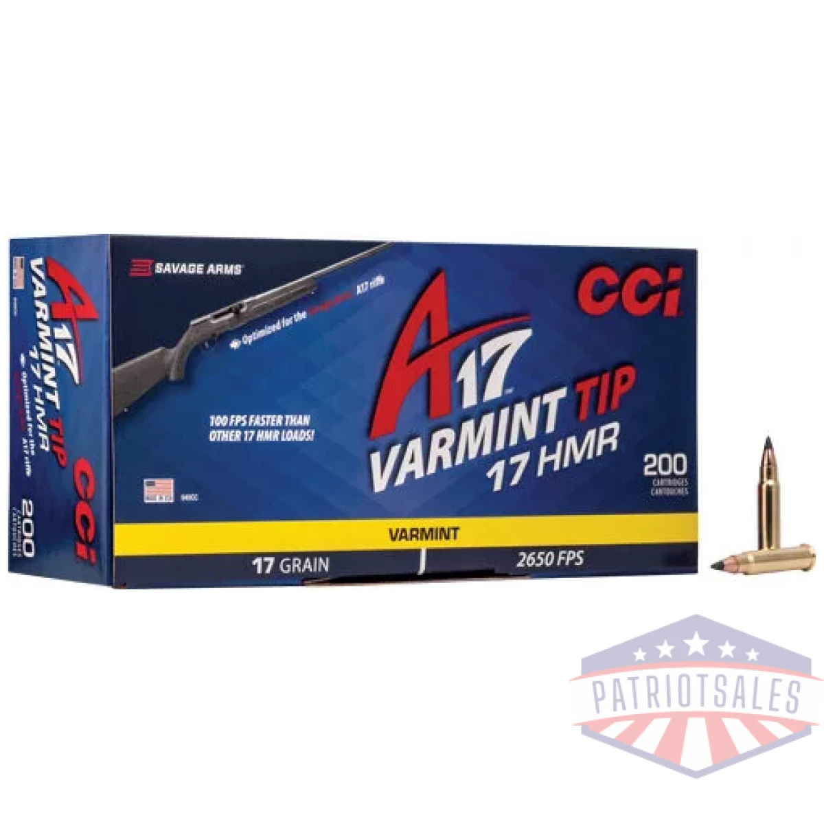 A949cc_1. Webp - cci a17 varmint tip 17hmr 17gr - 2650fps 200rd 10bx/cs - a949cc 1