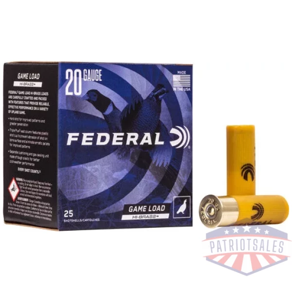 FEDERAL GAME LOAD 20GA 2.75" - 1OZ #5 25RD 10BX/CS