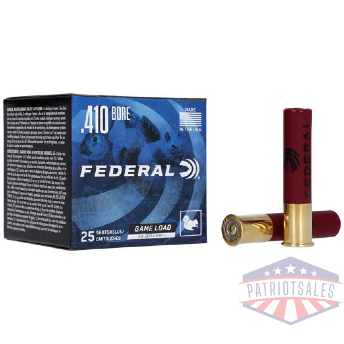 Ah4137. Webp - federal game load 410 3" - 11/16oz #7. 5 25rd 10bx/cs - ah4137