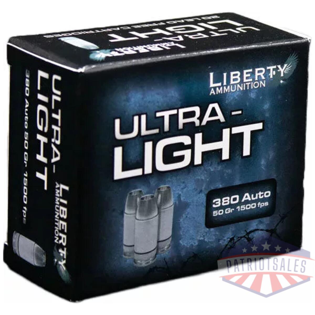 Alaul380055. Webp - liberty ultra light 380 acp - 50gr copper hp 20rd 10bx/cs - alaul380055