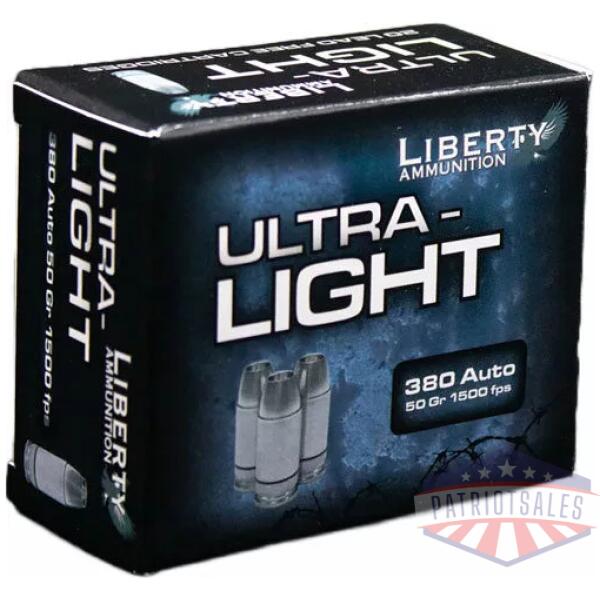 LIBERTY ULTRA LIGHT 380 ACP - 50GR COPPER HP 20RD 10BX/CS
