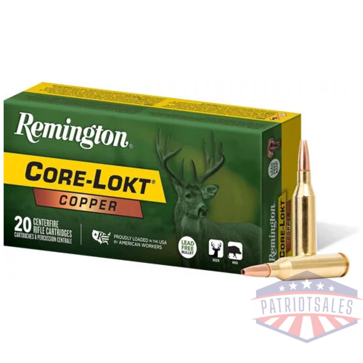 Ar27854. Webp - remington 308 win 150gr copper - core-lokt hp 20rd 10bx/cs - ar27854