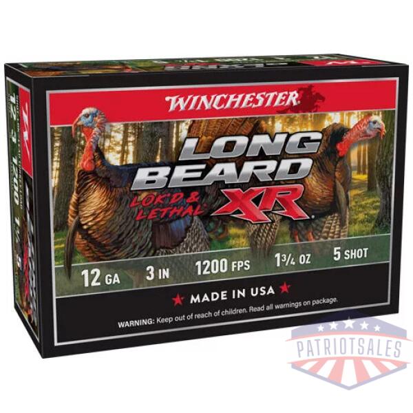 WINCHESTER LONG BEARD XR 12GA - 3" 1-3/4OZ #5 10RD 10BX/CS