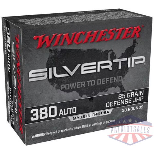 WINCHESTER SILVERTIP 380 ACP - 85GR HP 20RD 10BX/CS