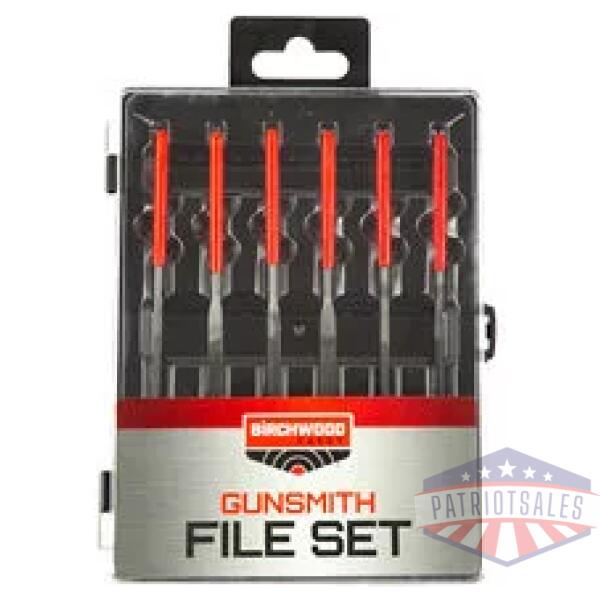 B/C GUNSMITHING FILE SET 6PC BLK/RD