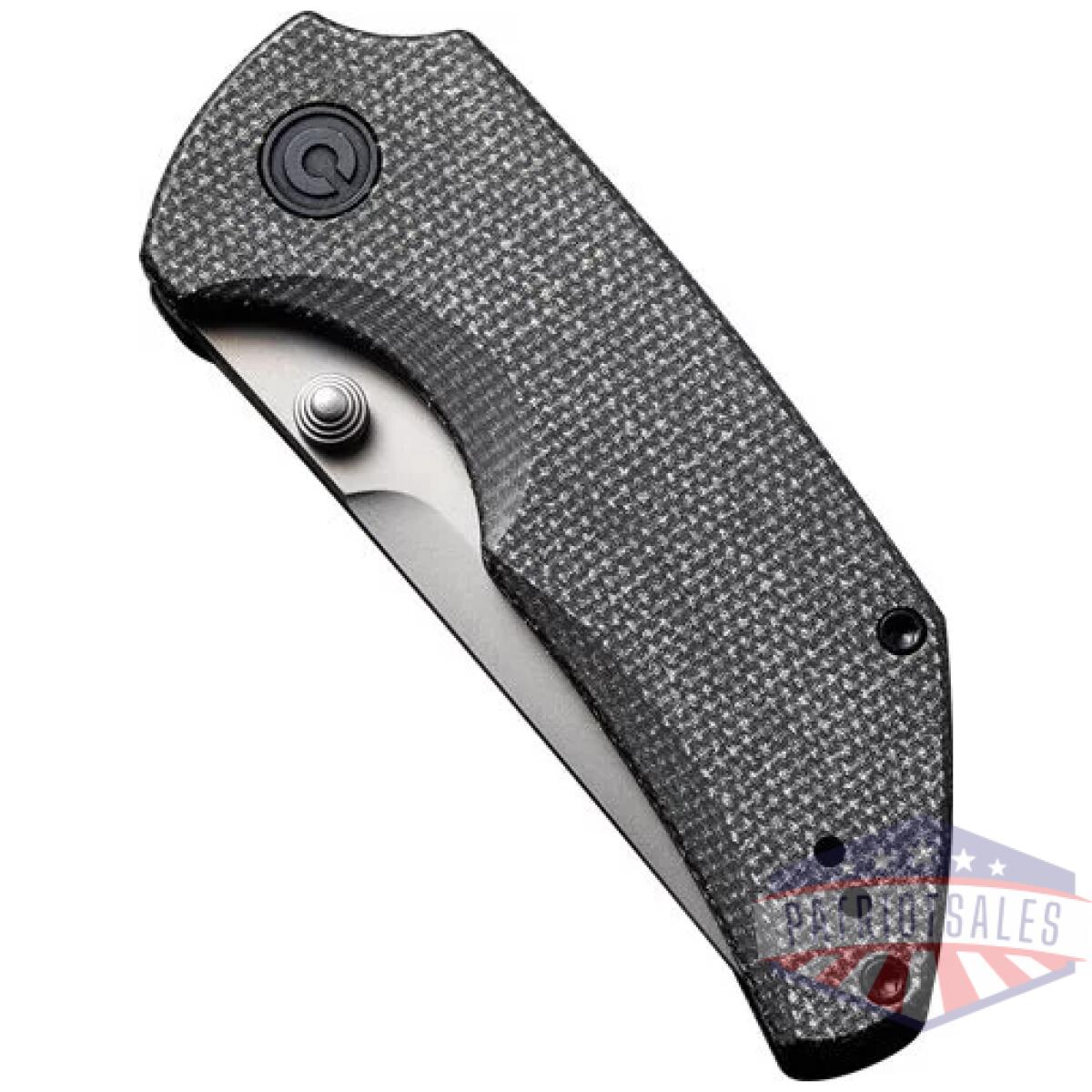 C20028c3_closed. Webp - civivi knife thug 2 2. 69" dark - green micarta/silver blade - c20028c3 closed
