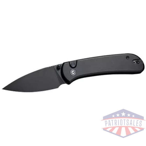 CIVIVI KNIFE QUIBIT 2.98" BLK/ - BLK STONEWASH BUTTON LOCK