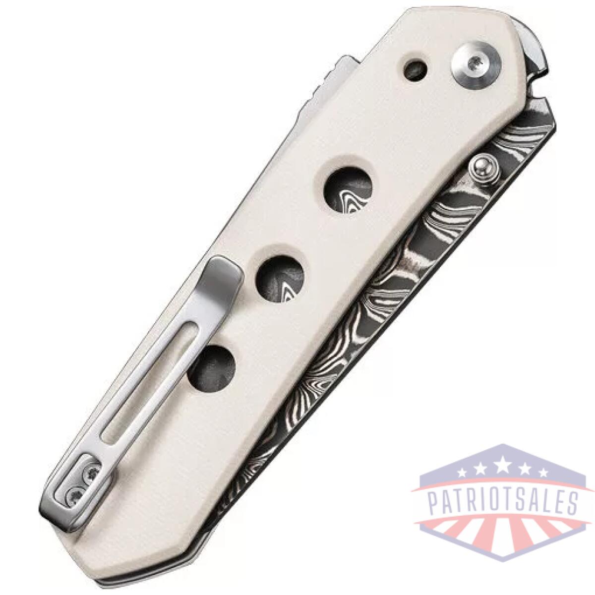 C22036ds1_closed. Webp - civivi knife vision fg 3. 54" - ivory g-10/damascus blade - c22036ds1 closed