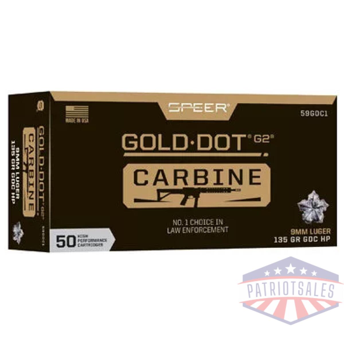 Cci59gdc1_1-3. Webp - speer gold dot 9mm 135gr hp 50/1000 - cci59gdc1 1 3