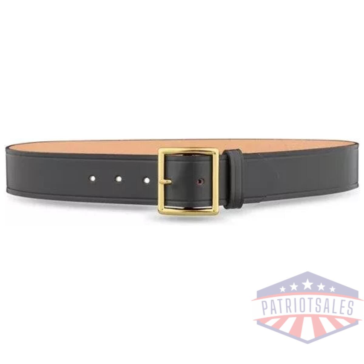 Dty-1611-34-9032. Webp - 1-3/4"" plain leather garrison belt with gold buckle - dty 1611 34 9032
