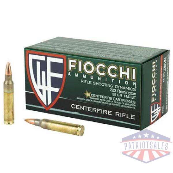 FIOCCHI 223REM 55GR FMJBT 50/1000