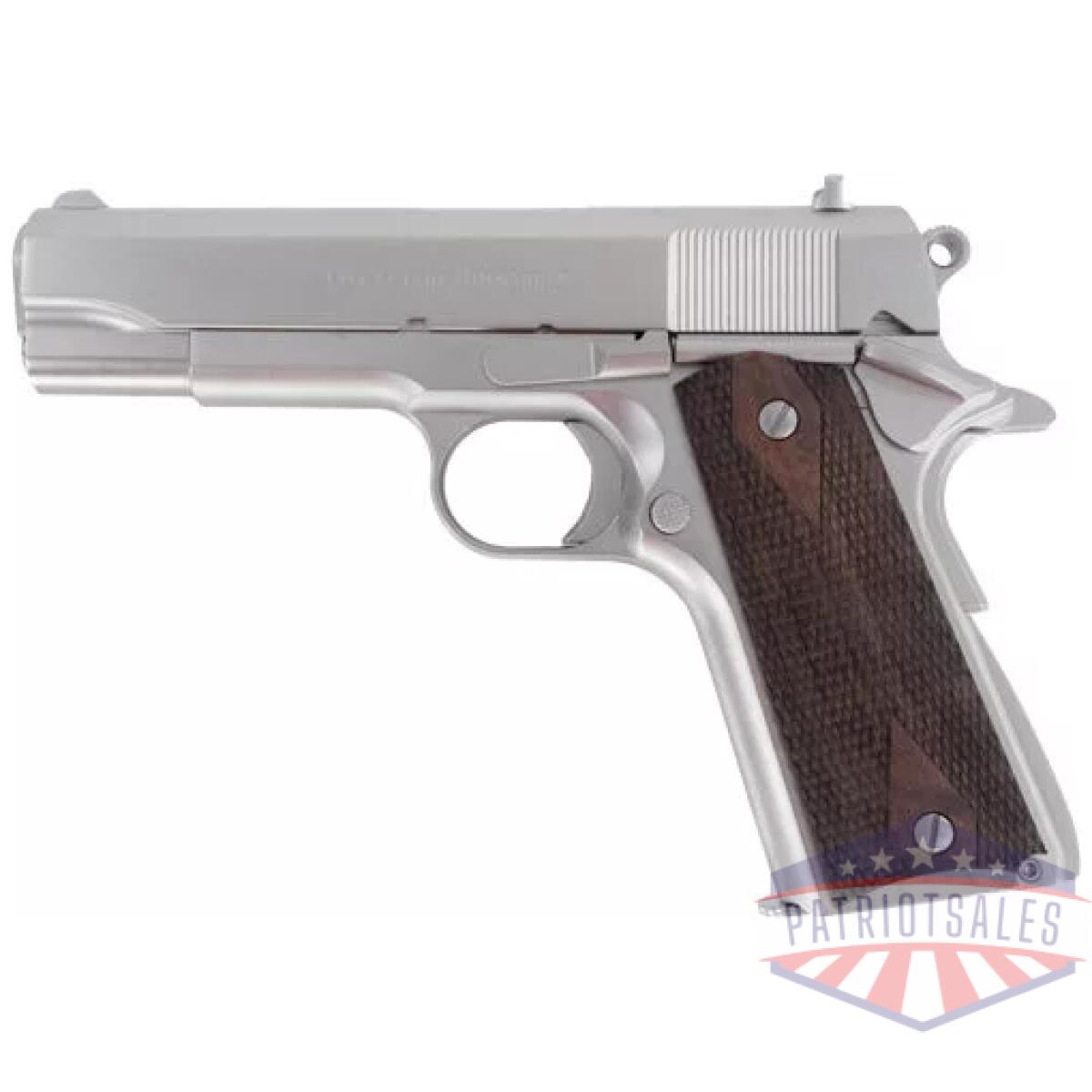 G10100115. Webp - tisas 1911 tank commandr 45acp - 4. 25" bbl wood grip 7rd nickel - g10100115