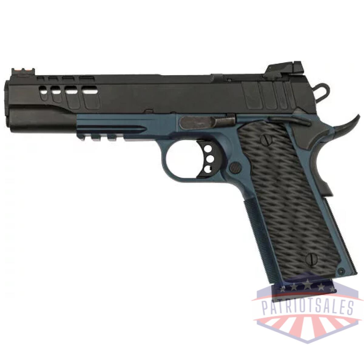 G1911a45fssblu. Webp - glfa 1911 pistol 45acp 5" fs - black slide titanium frame - g1911a45fssblu