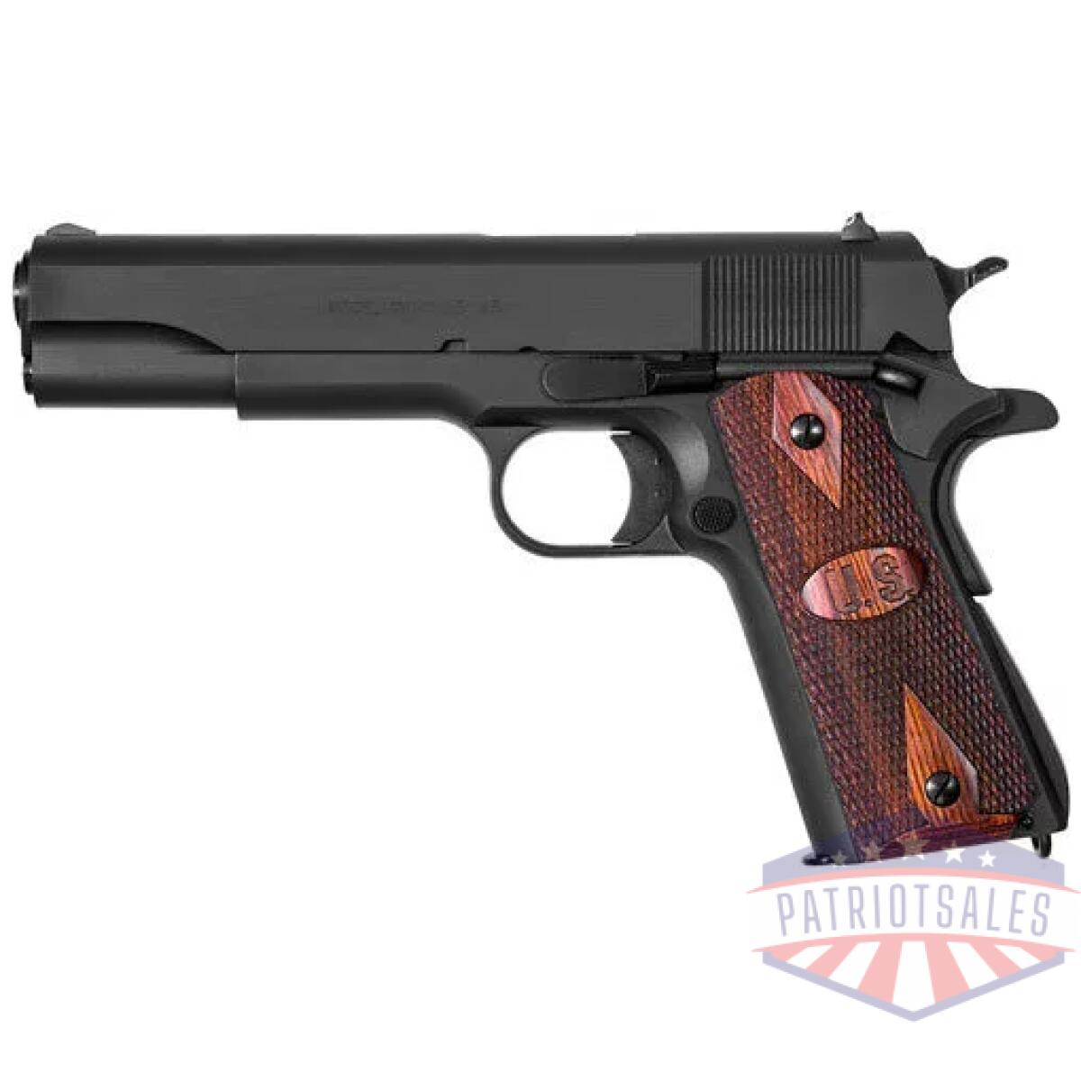 G1911bkow. Webp - auto-ordnance 1911a1 45acp - matte black wood grips us logo - g1911bkow