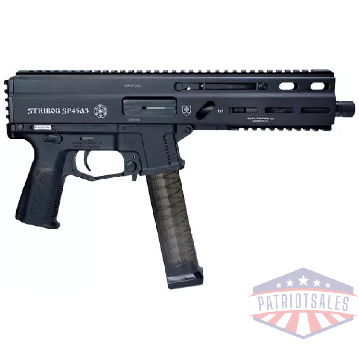 G197892003506. Webp - grand power stribog sp45a3 - 45acp 8" bbl 20 rd mag black - g197892003506
