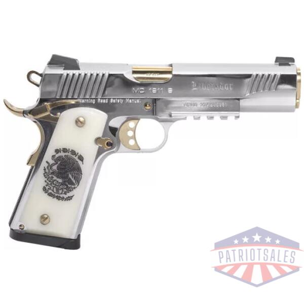 GIRSAN MC1911S LIBERADORE - 38 SUPER CHROME/GOLD ENGR. 8RD