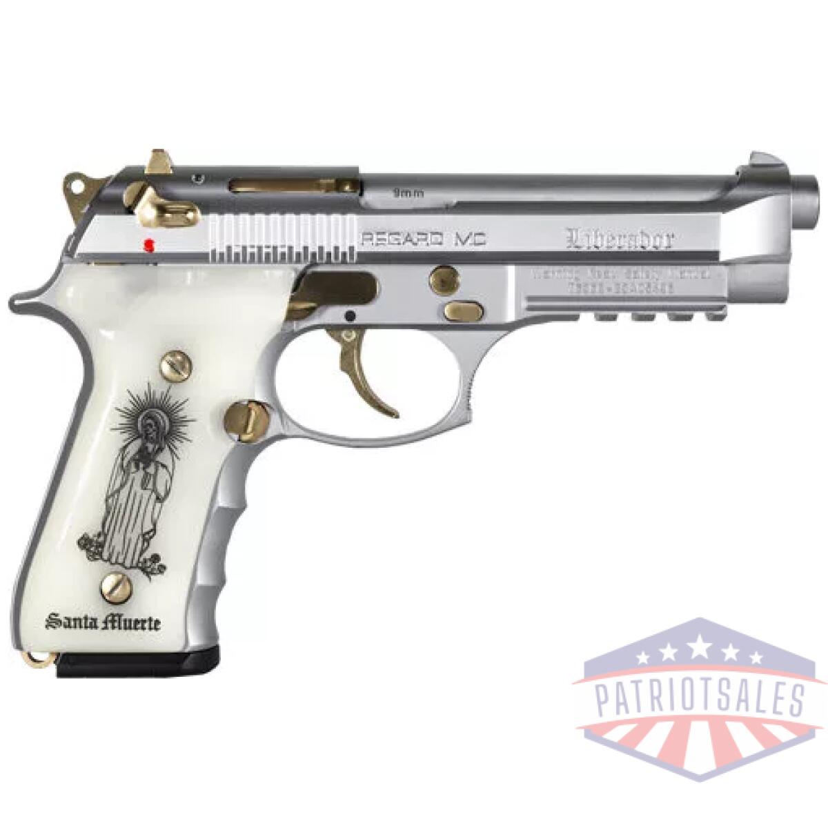 G391088. Webp - girsan regard liberadore 9mm - gold/chrome engraved 18-shot - g391088