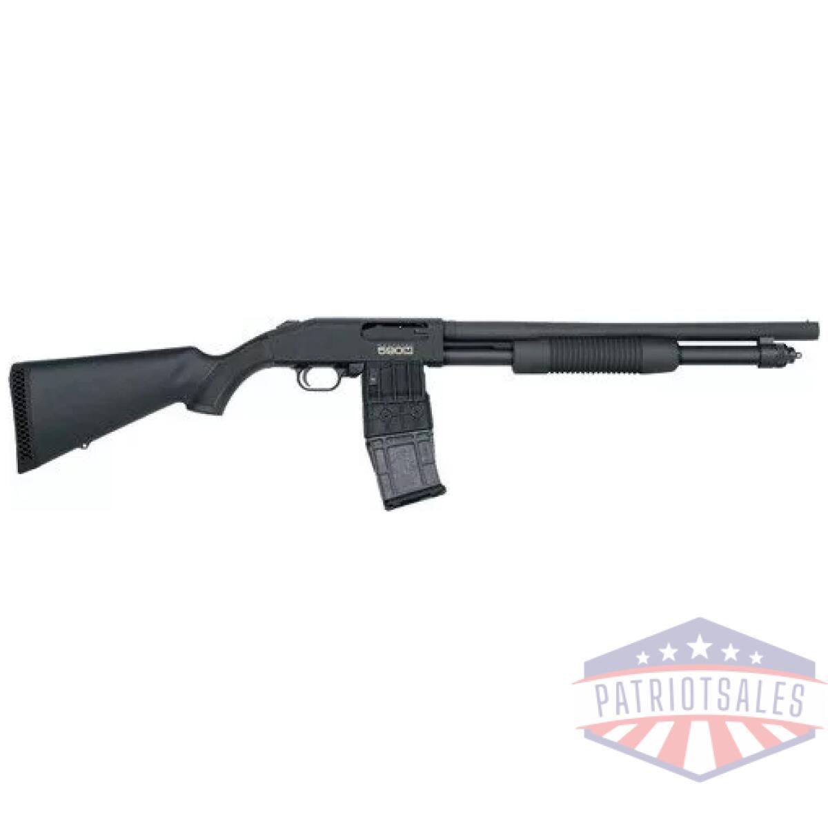 G50205-1. Webp - mossberg 590m mag-fed 12ga - 18. 5" 10rd 2. 75" blued/syn - g50205 1