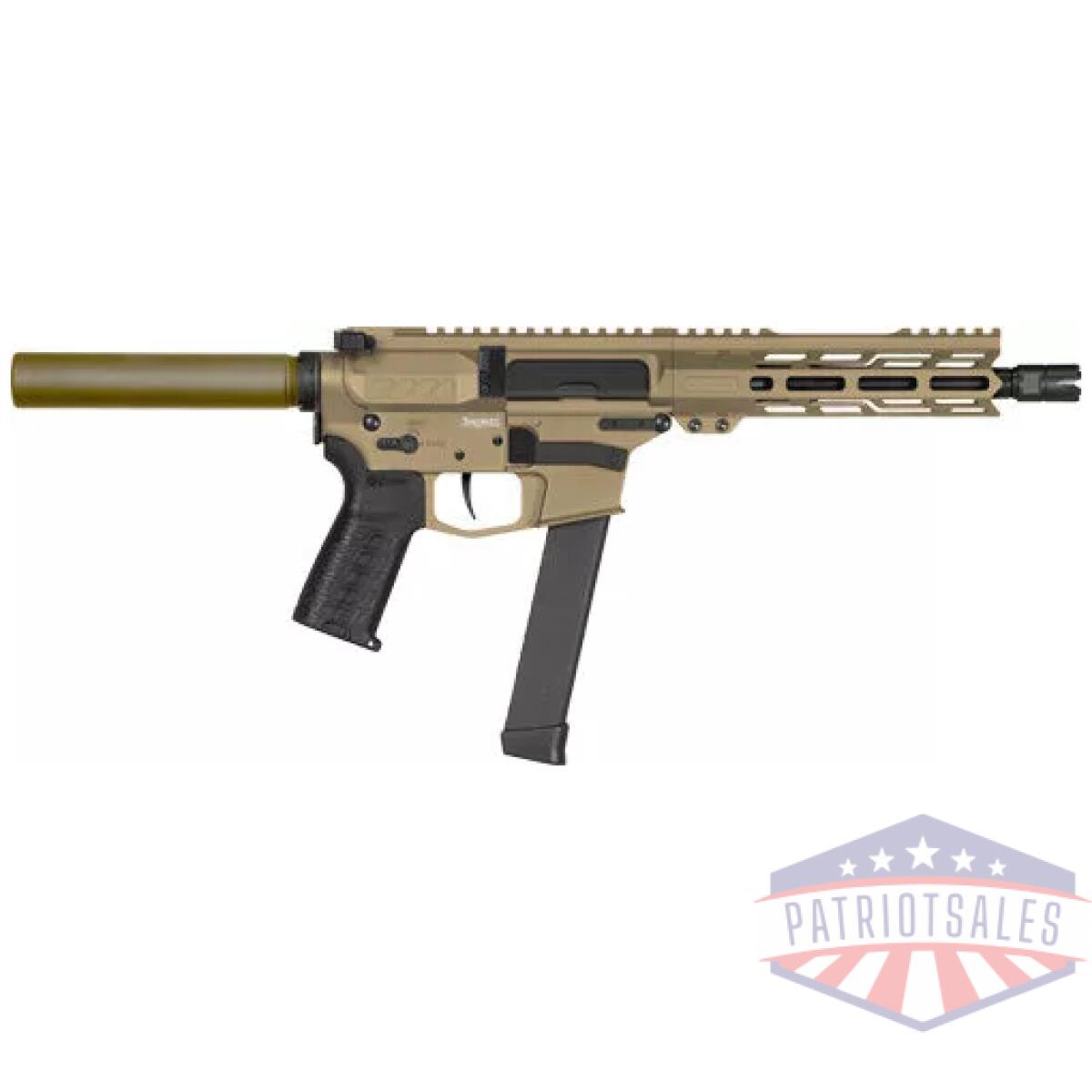 G99ae80fct. Webp - cmmg pistol banshee mkgs 9mm - 8" 33rd pistol tube tan - g99ae80fct