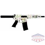 GLFA AR15 PISTOL 223 WYLDE - 7.5" NITRIDE SPLATTER WHITE