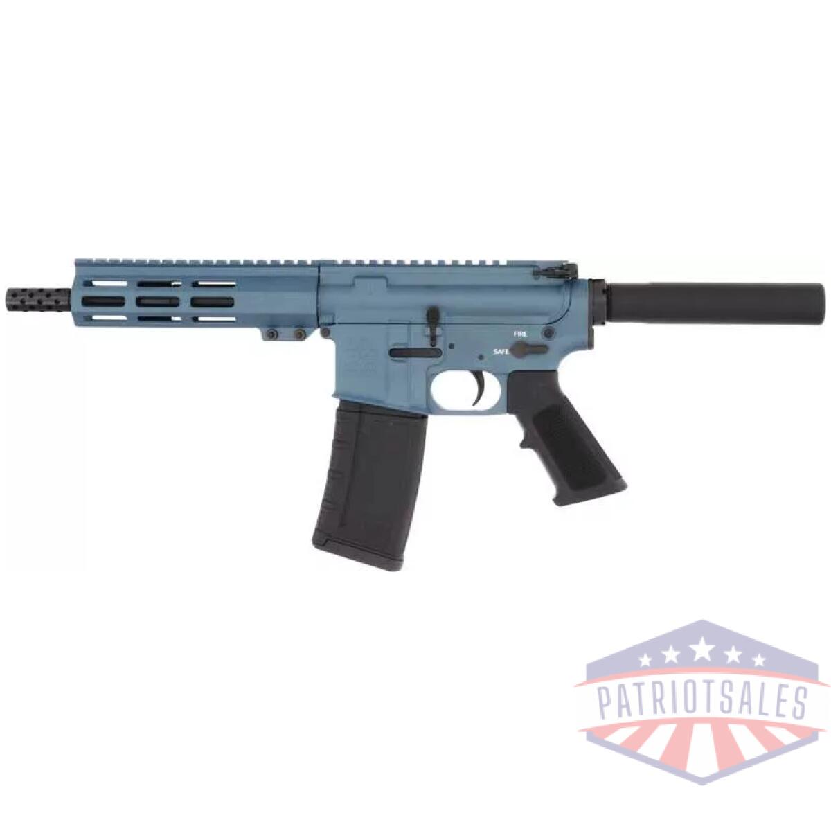 Gl15223sspblu_left_1. Webp - glfa ar15 pistol 223 wylde - 7. 5" stainless bbl blue - gl15223sspblu left 1