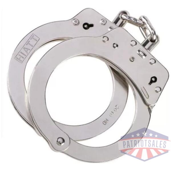 Nickel Chain Handcuffs with Double Key Hole