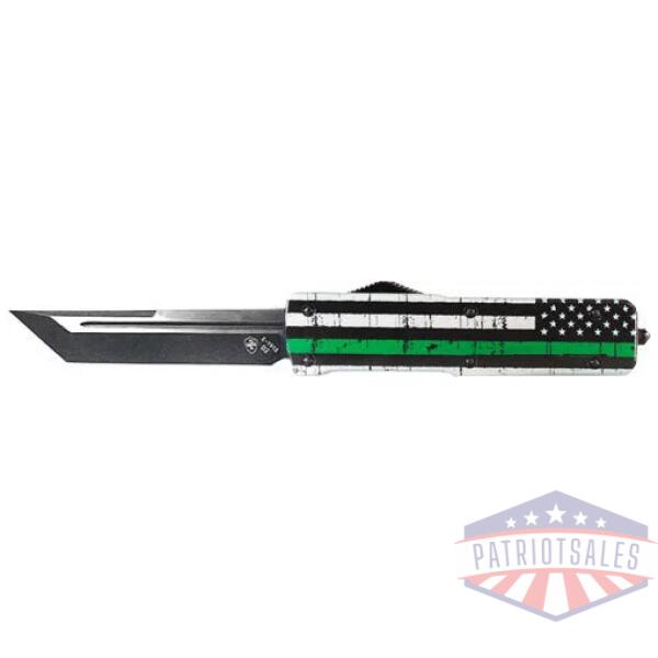 TEMPLAR KNIFE LARGE OTF BACK - THE GREEN 3.5" TANTO ALUMINUM