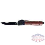 TEMPLAR KNIFE SLIM OTF BETSY - ROSS FLAG 3.1" BLACK DROP PNT