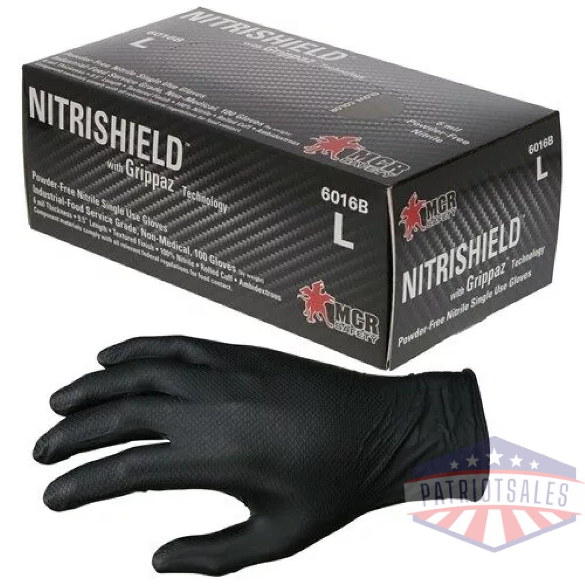 Mcr-6016bxl. Webp - black 6 mil texture nitrile pf disp - mcr 6016bxl