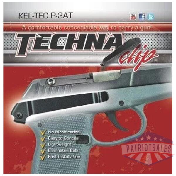 TECHNA CLIP HANDGUN RETENTION - CLIP KEL-TECH P3AT RIGHT SIDE