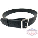 2.25'' 4 Row Stitching Sam Browne Leather Belt w/ Chrome Buckle