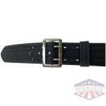 2.25'' 4 Row Stitching Sam Browne Leather Belt w/ Chrome Buckle