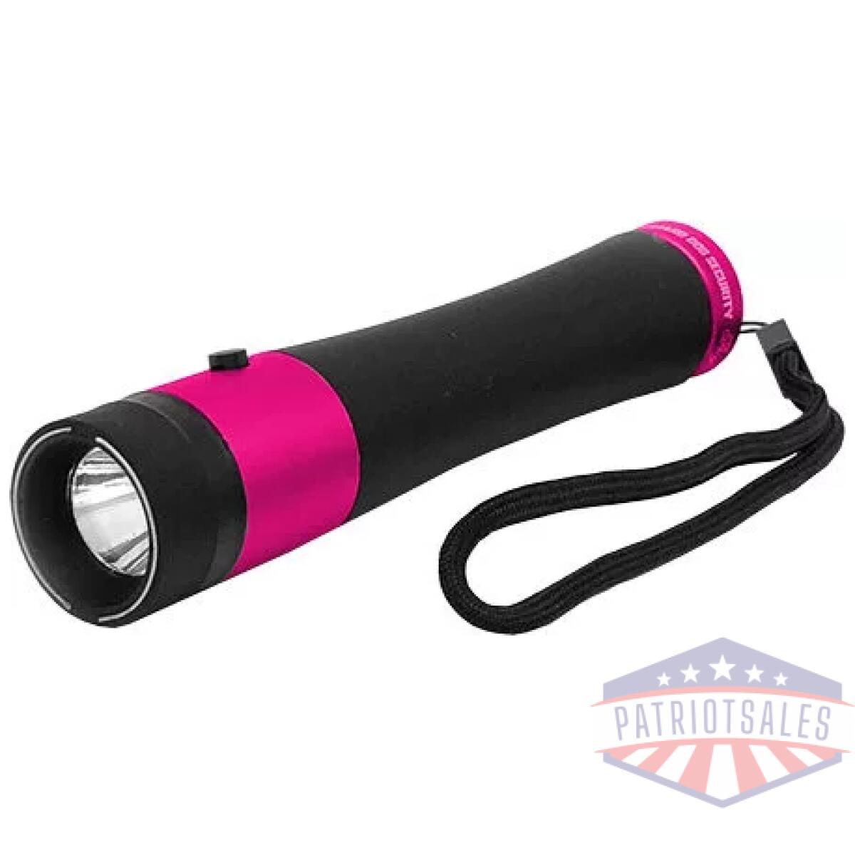 Guard dog ivy stun gun w/ 200 - lumen light rechargeable pink - image 1