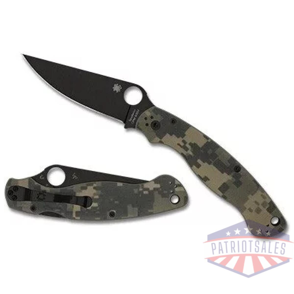 Spy-c36gpcmobk2. Webp - military 2 camo g-10 black blade - spy c36gpcmobk2