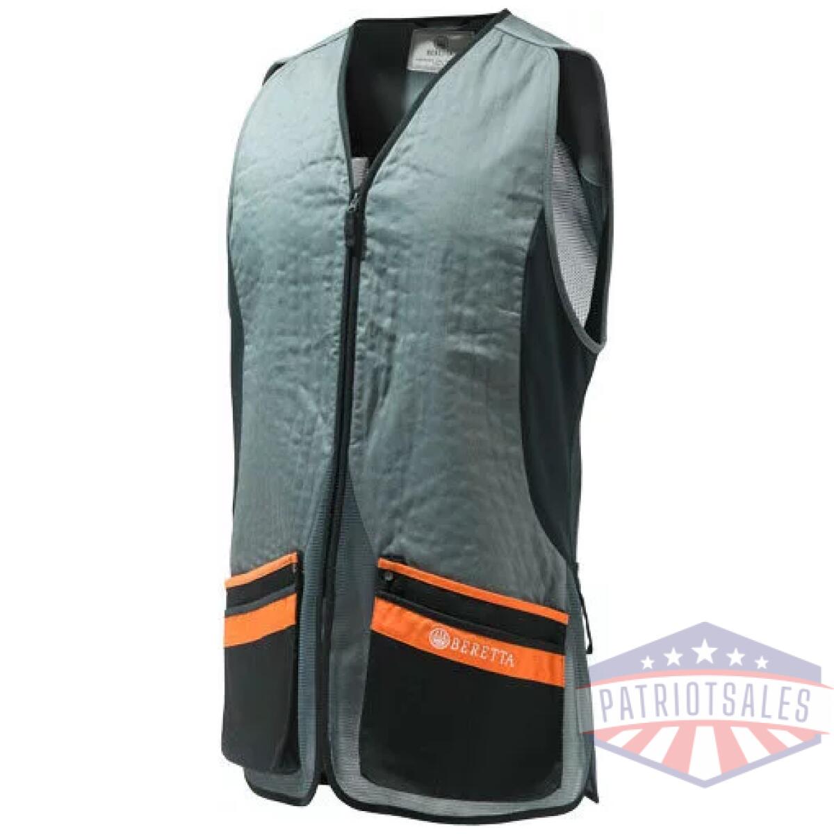 T781t155309oim. Webp - beretta men's s. Pigeon vest - medium grey/orange - t781t155309oim