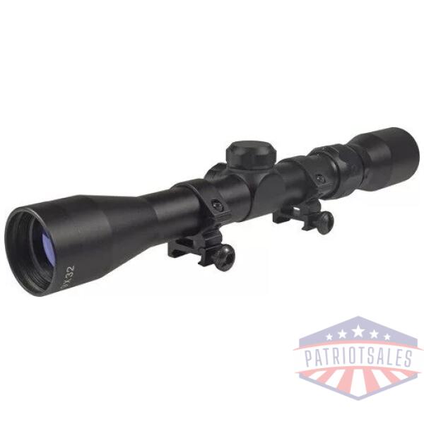 TRUGLO SCOPE BUCKLINE 3-9X32MM - BDC BLACK W/WEAVER RINGS