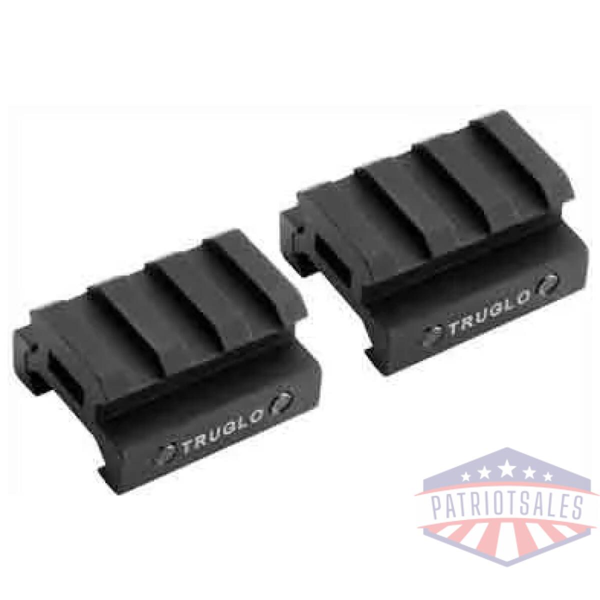 Tg8972b. Webp - truglo 2-piece picatinny riser - mount 1/2" rise - tg8972b