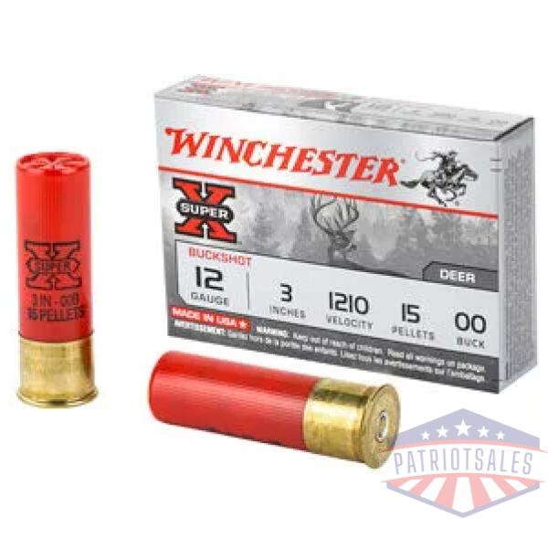 WIN SUPERX 12GA 3" 00BK 15P 5/250