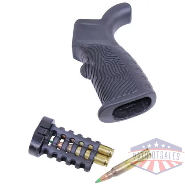GUNTEC AR15 T37 PISTOL GRIP - RUBBER OVERMOLD BLACK
