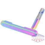 GUNTEC AR15 MAG CATCH LEVER - MATTE RAINBOW PVD COATED