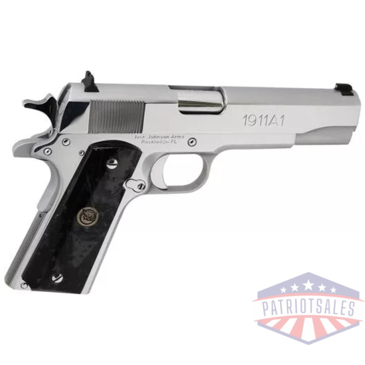 G1911a138chrp. Webp - iver johnson 1911a1 38 super - 5" fs 9rd chrome black pearl - g1911a138chrp