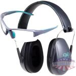 Allen Girls With Guns Assure Protective Safety Glasses & Earmuffs Combo Set Gray/Teal/Black NRR - 23dB