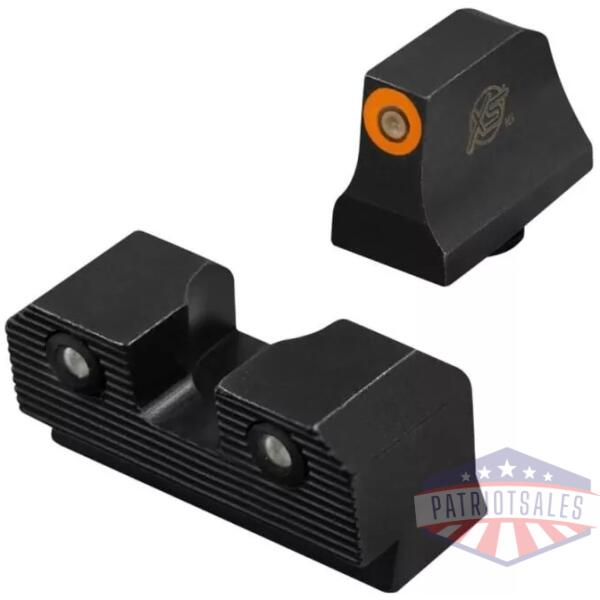 XS Sight Systems R2D 2.0 Suppressor Height Night Sights for Glock Orange Front with Black Rear